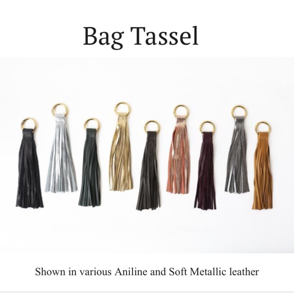 Gold Leather Large Tassel